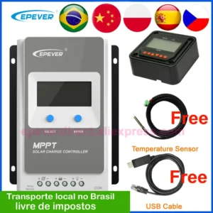 EPever-MPPT Carregador Solar Controlador 40a 30a 20a 10a